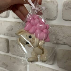 Шоколадна фігурка Зайчик 2D з сердечками
