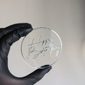 Топер круглий Happy Birthday
