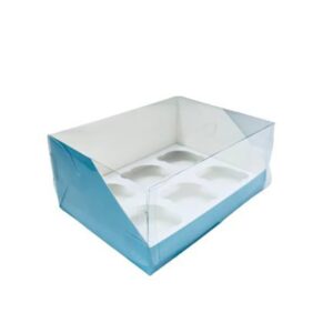 Коробка “Акваріум” на 6 капкейків, 240*180*110мм