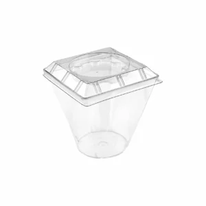 Стакан-конус Kova 120мл 60х60хh52мм прозорий з кришкою