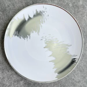 Тарілка пластик срібло 1шт