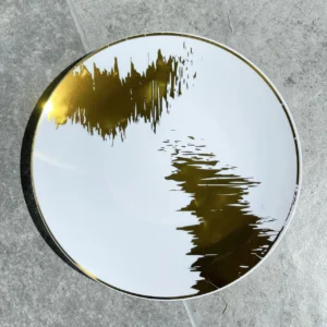 Тарілка пластик, золото 1шт