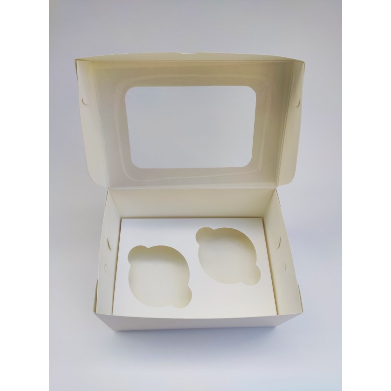 Коробка на 2 капкейки з віконцем, 160*110*85мм - Зображення 2