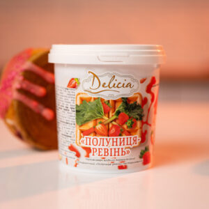 Джем термостабільний із шматочками фруктів «Полуниця-ревінь» 0.5кг