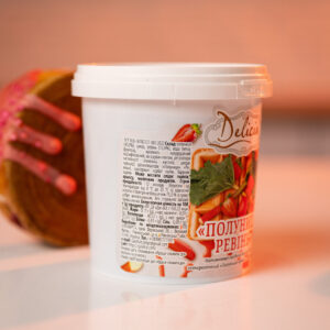 Джем термостабільний із шматочками фруктів «Полуниця-ревінь» 0.5кг