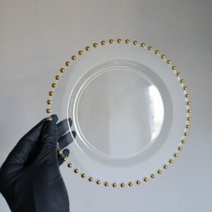 Тарілка Прозора золото 1шт