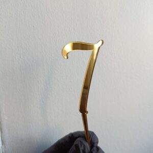 Цифра акрилова золота міні 7