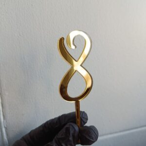 Цифра акрилова золота міні 8