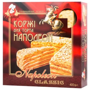 Коржі для торту Наполеон 400г Кухарчук