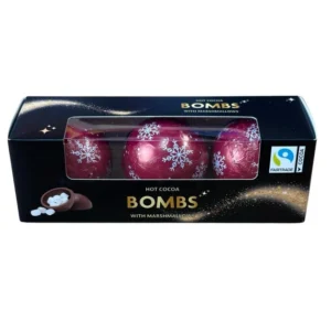 Шоколадні бомбочки з маршмеллоу Hot Cocoa Bombs with Marshmallows для какао та гарячого шоколаду 1 уп (3 шт х 24 г)