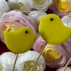 Льодяник з ізомальту “Курчатко” Жовте