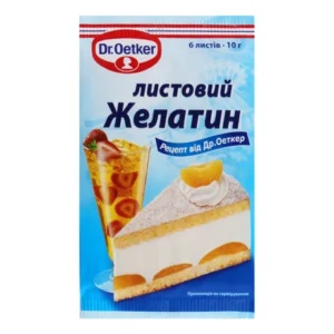 Желатин Dr. Oetker листовий, 10 г